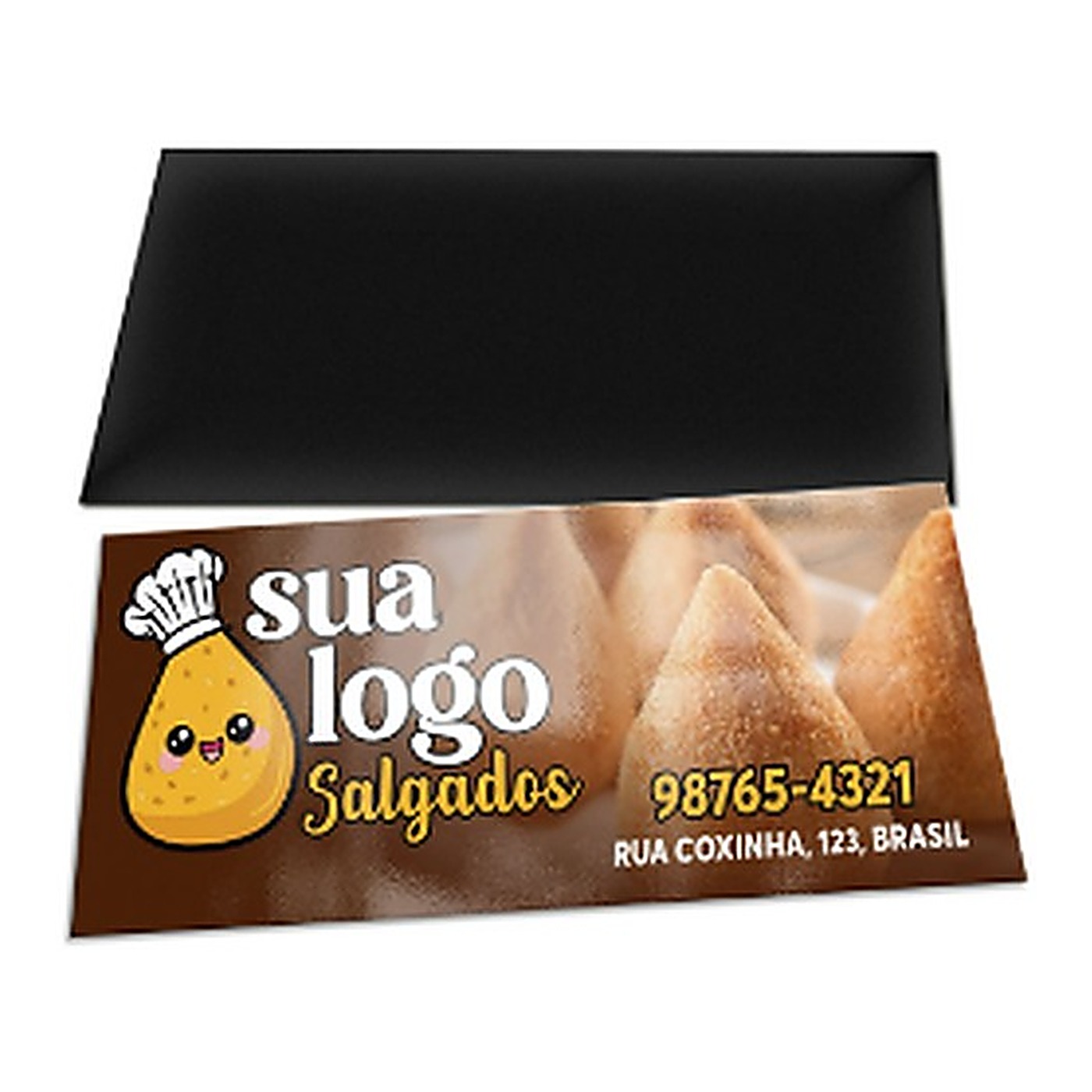 Ímã de Geladeira Corte Reto personalizado com a marca do cliente
