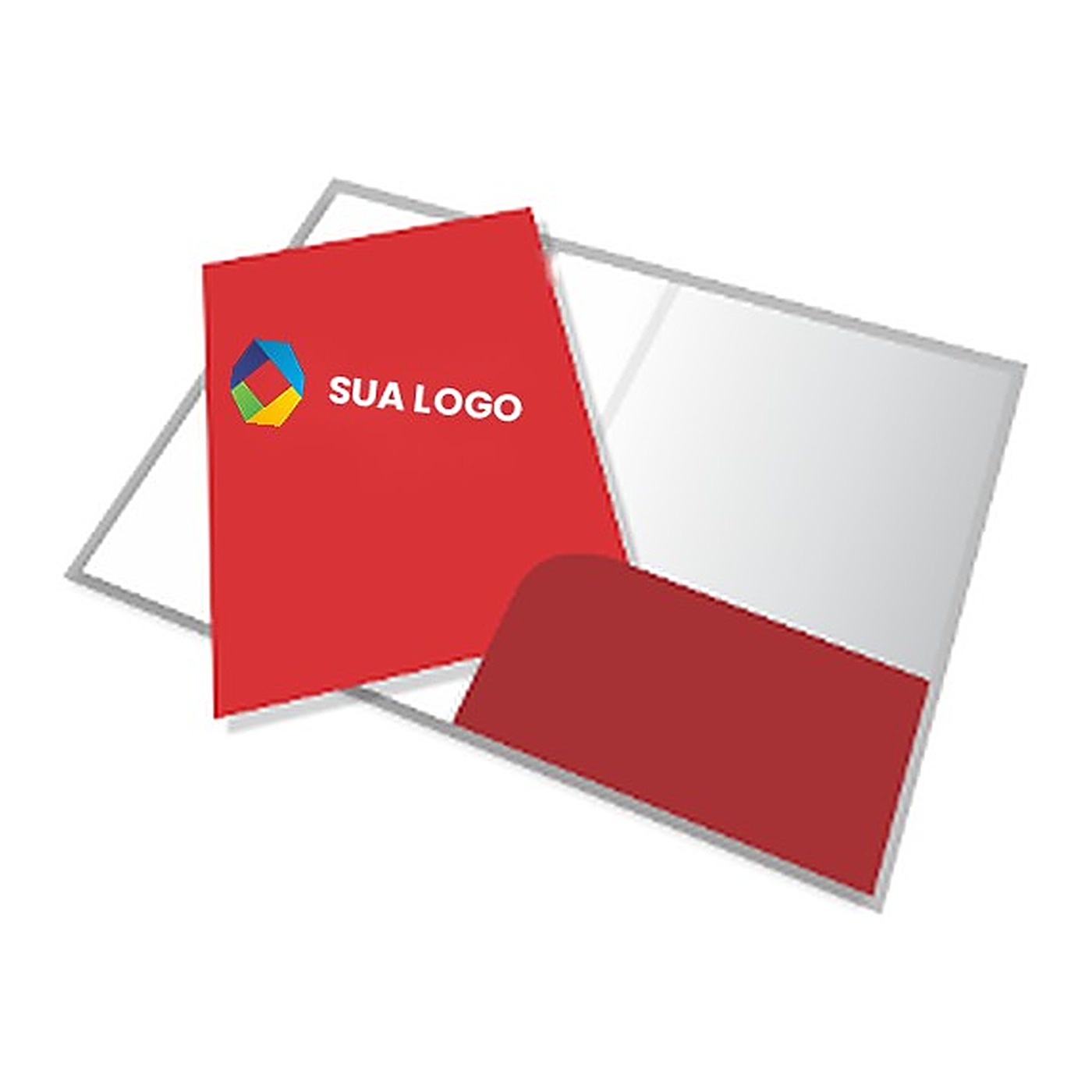 Pasta com Bolso personalizado com a marca do cliente