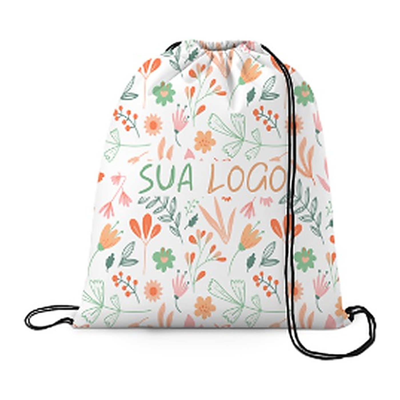 Sacochila de Tactel personalizado com a marca do cliente